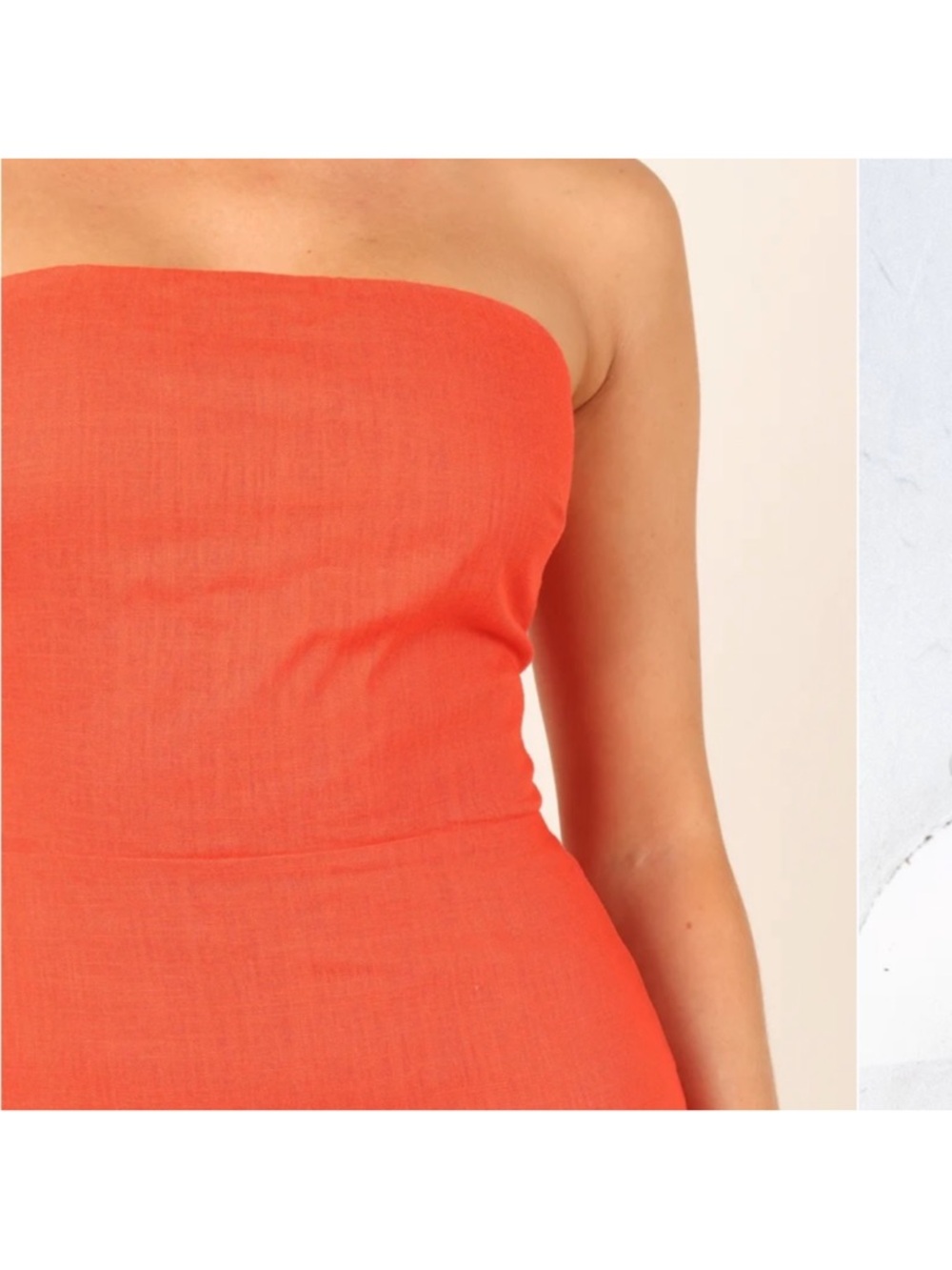 Petal & Pup Leruzi Orange Stapless Midi Dress - Picture 5 of 6